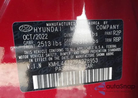 2023 Hyundai Sonata Sel Plus from USA, damaged, VIN KMHL44J27PA278953